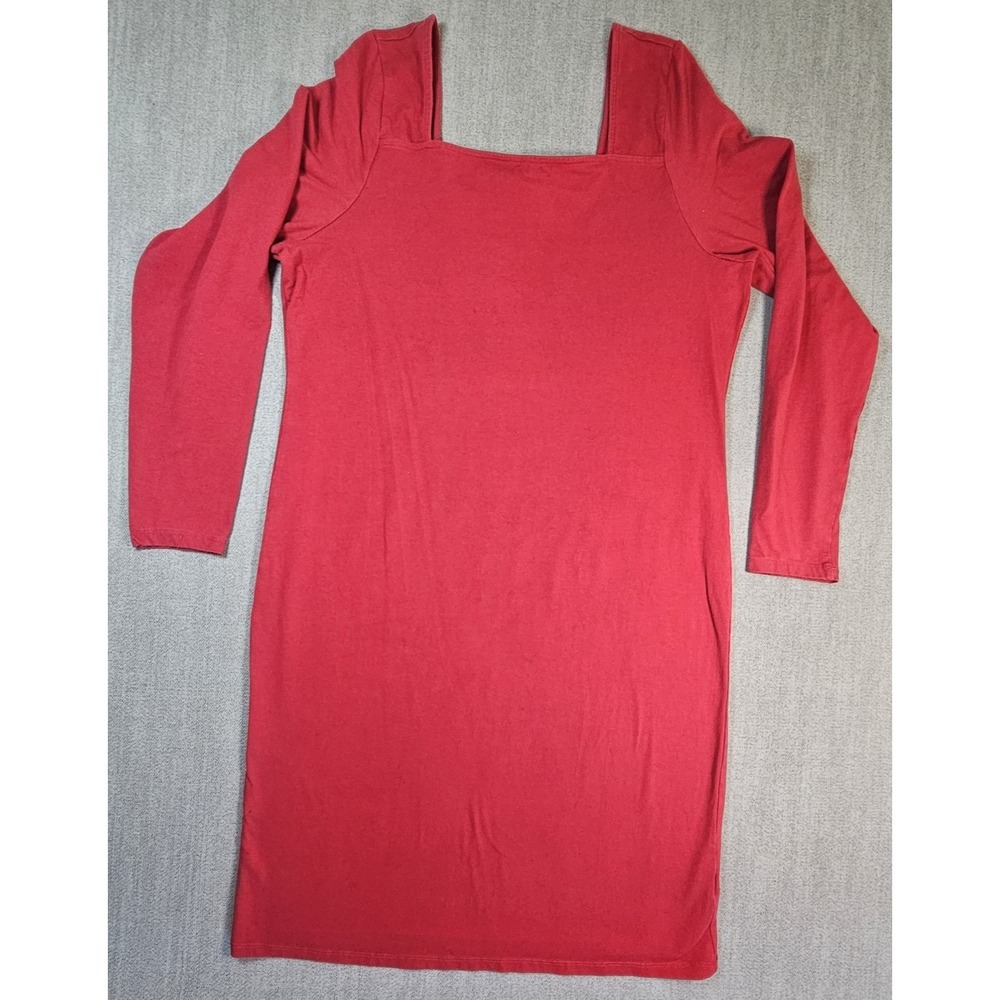Torrid Women's Scuba Square Neck Sheath Dress Long Sleeve Pullover Sz 2